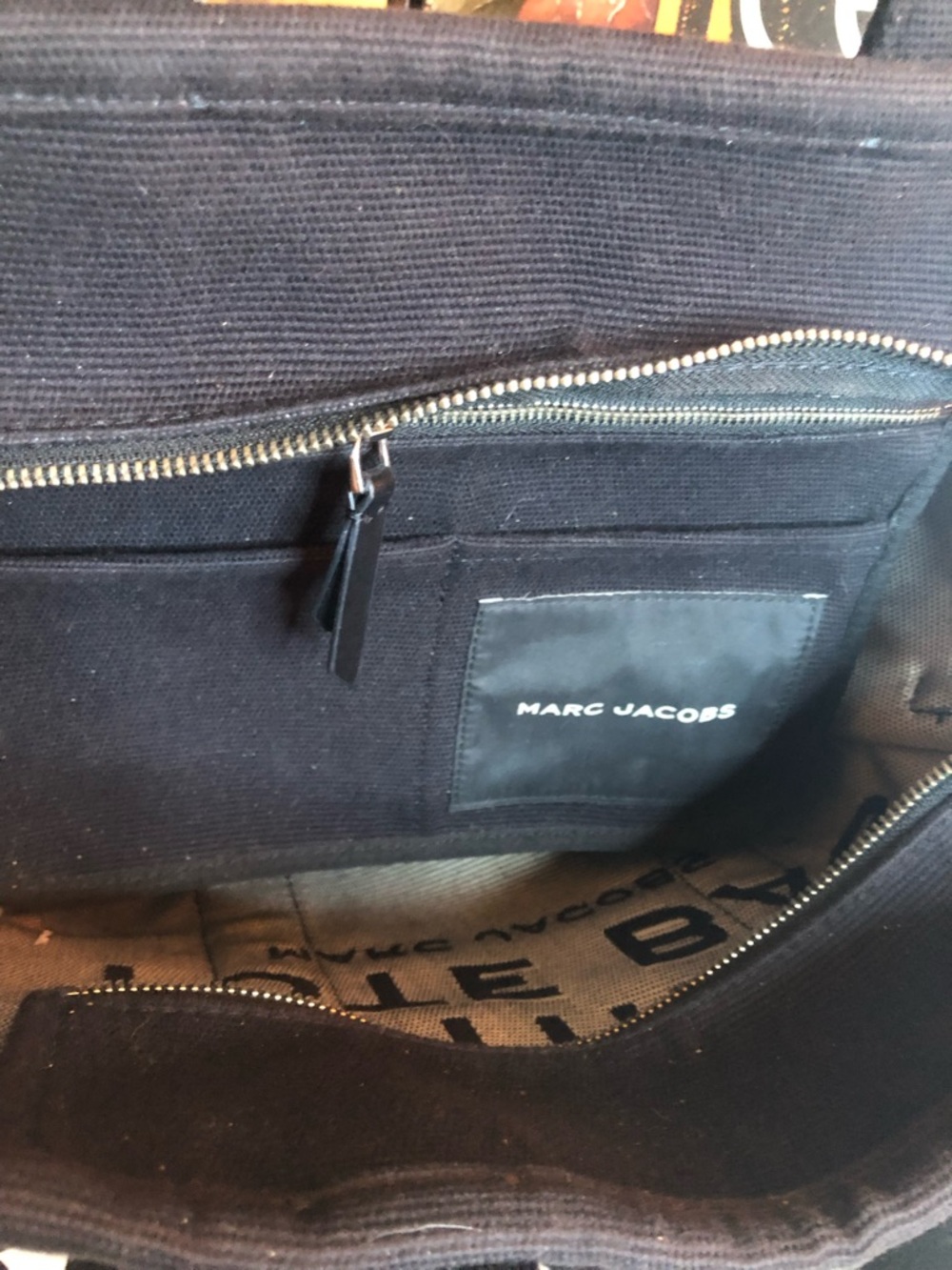 Marc Jacobs Black Canvas 'The Tote Bag' with Removable Strap - Picture 8 of 12